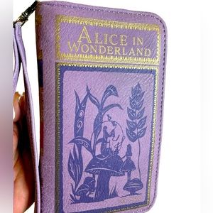 NWOT Alice in Wonderland lavendar wallet. Ashley M. Artist Series